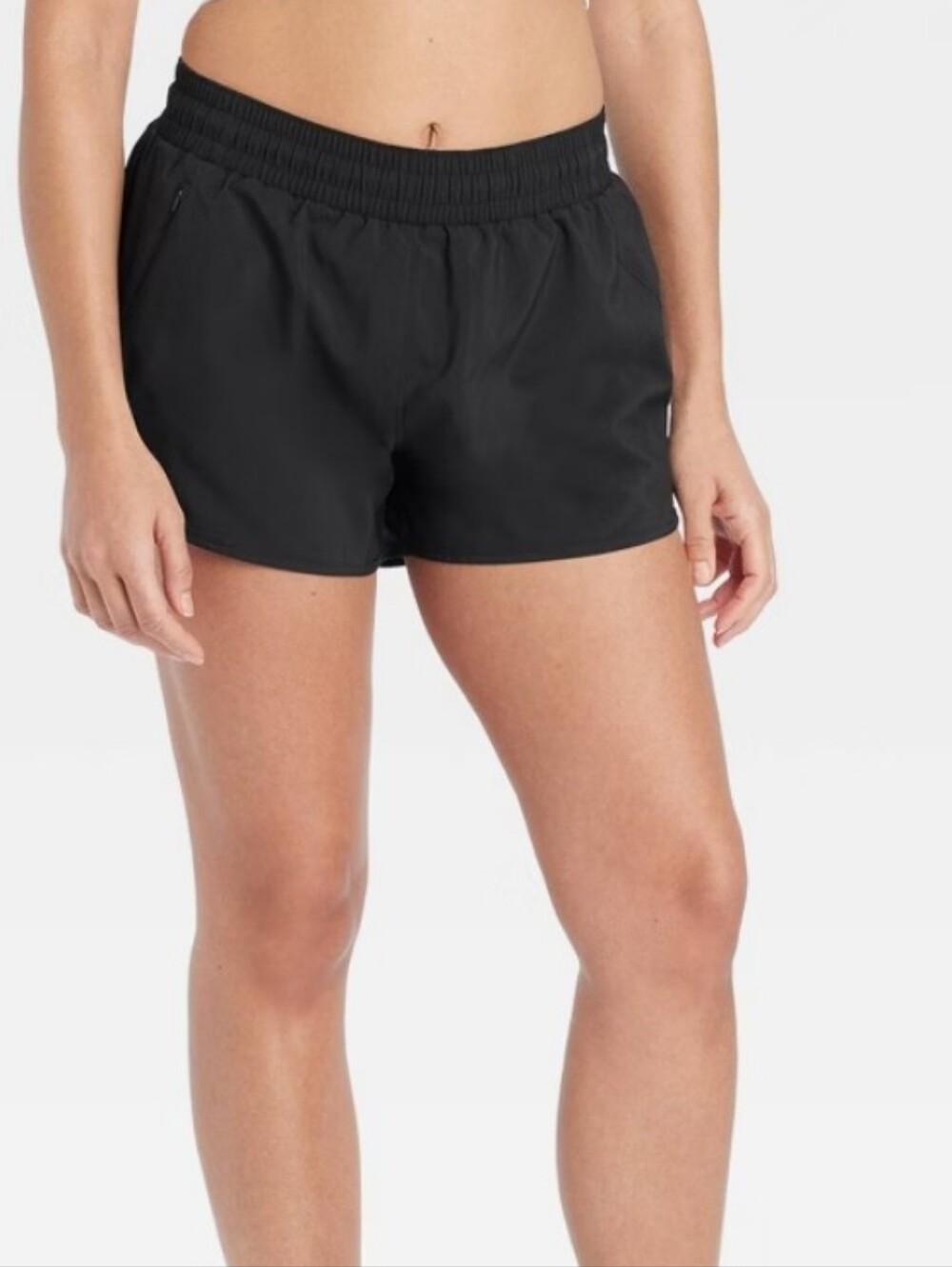 Women's Mid-Rise 3" Run Shorts - All In Motion - Black - M